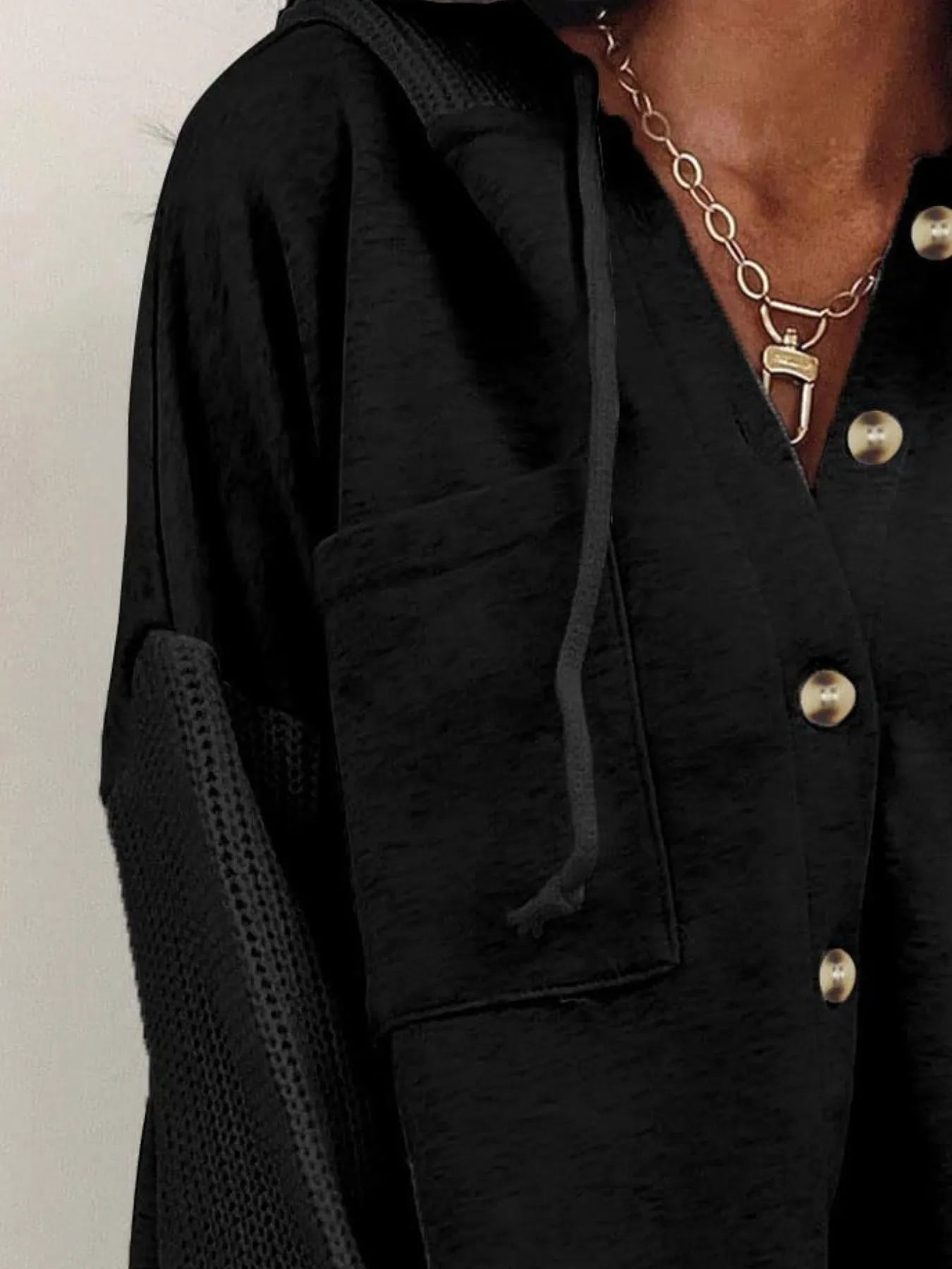 Comfortable Button Up Hoodie with Drawstring - Bela Fils BoutiqueBela Fils Boutique